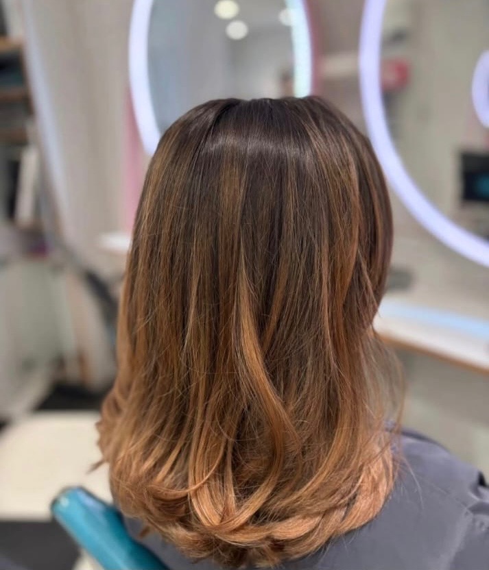 Balayage réalisé au salon